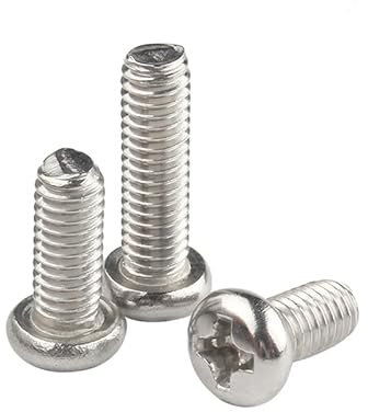 ORANXIN M3.5 x 8mm 20 Pcs Croce Testa tonda Bulloni Acciaio inossidabile 304 Testa di Pan Viti Bulloni macchina Elementi di fissaggio