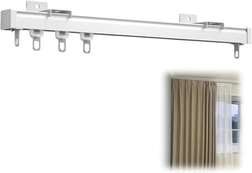 Aluminium-Vorhangschienen-Set, Wandschiene für Vorhänge, Gardinenstange, Wandhalterung, Vorhangschienensystem, Raumteiler, Vorhangschiene, lange Schiene, Krankenhaus-Sichtschutz, Vorhangschiene