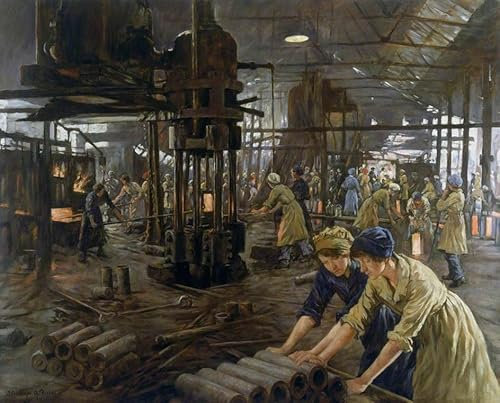 POSTERIIk Vintage Leinwand Ölgemälde Poster Kunstwerke Die Munition Girls von Stanhope Alexander Forbes Druckgrafik für Office Home Decor 60x90cm