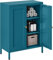 Armario Metalico,Mueble Baño de Suelo con 2 Puertas y 2 Estantes Ajustables,Marco de Acero Pare Baño,Cocina,Salón,30 x 60 x 80AL cm, Azul