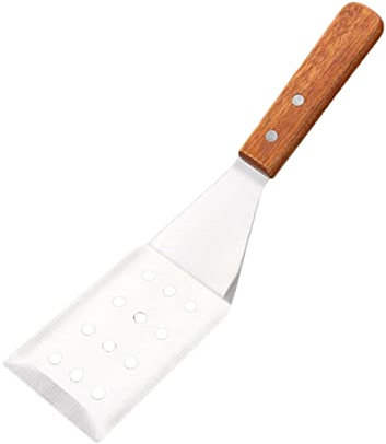 SOLUSTRE Kuchenspachtel Aus Edelstahl Mit Holzgriff Für Backen Küche Steakspatel Backschaufel Pfannkuchenschaufel Pizzaschaufel Backwerkzeug