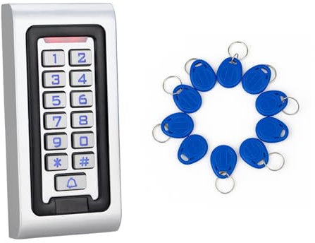 XYBkey Tastiera Apriporta Controllo accessi Impermeabile RFID Portachiavi Intelligente Apriporta Tastiera retroilluminata Tastiera Controllo Accessi Tastiera Adatto per Ufficio Villa Appartamento Casa