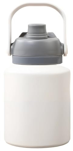 Jarra de agua de acero inoxidable de 1 galón con pajita, botella de viaje con tapa a prueba de fugas, aislada, opciones