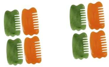 PACKOVE 2 Sätze Natürliche Massagekämme Aus Harz Kopfhautmassager Grün Und Orange Für Muskelentspannung Und Durchblutungsförderung Hautfreundlich Und 4 Stücke * 2
