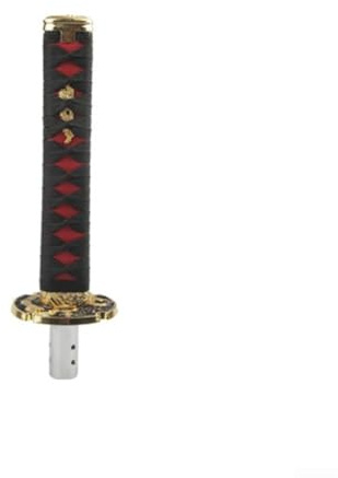 HpLive Katana Schwert Schaltknauf Schalthebel 15/20CM Manuell Schaltknopf für Auto Getriebe Rot Schwarz(20CM Black)