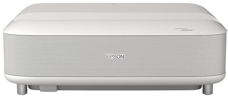 Epson Lifestudio Grand Ultra Short Throw Laser Projector 4K PRO-UHD, Sound by Bose Technology and Downloadable App, Built-In Google TV for Easy Streaming, Plus 3-Chip 3LCD Technology - White