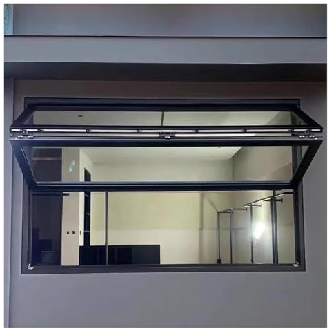 Mobiles Catering-Fenster, wasserdicht, für den Außenbereich, abschließbar, 115 x 70 cm, robustes schwarzes Design für mehr Sicherheit und Komfort