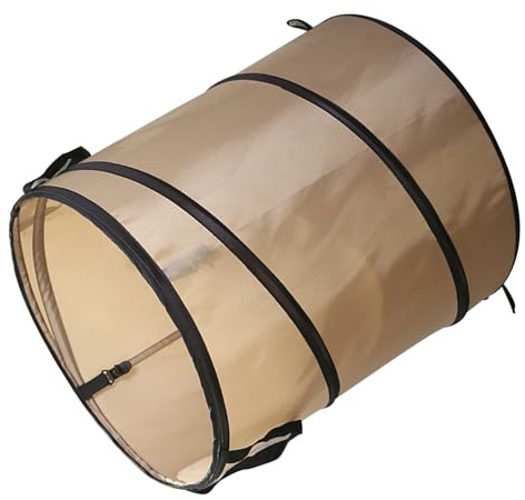 Pongnas Poubelle de Camping Pliable et Portable, pour le Jardin et l'extérieur, Porte-déchets en Tissu Oxford avec Poignée (D34 Petite pince en S)
