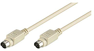 goobay Wentronic 50557 PS/2 Anschlußkabel PS/2 Stecker auf PS/2 Stecker 5m Grau
