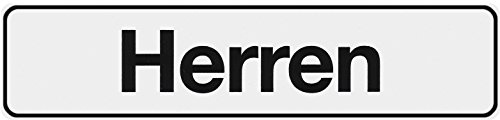 Metafranc Klebeschild Herren – 200 x 48 mm – Beschilderung | Infoschild – Türschild – Gewerbekennzeichnung – Grundstückskennzeichnung – Orientierung – im Set – als Klebeschild