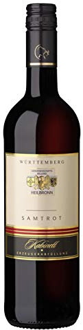 WZG Heilbronner Samtrot Kabinett Halbtrocken - Württemberger Rotwein 0,75 l | Seltene Rebsorte aus der Genossenschaftskellerei Heilbronn – halbtrocken, fruchtbetont, regional