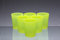 Passe au lave-vaisselle empilables en plastique jaune fluo Tasses/Gobelets/Verres 250 ml (Lot de 6)