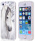 iPhone 5S Case Horse,iPhone 5 & 5S Soft Clear TPU 360 Degree Protective Case W Beautiful Mr White Horse