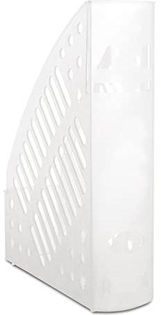 DONAU 7462188PL-09 Stehsammler, durchbrochen, Polystyrol, A4, transparent weiß