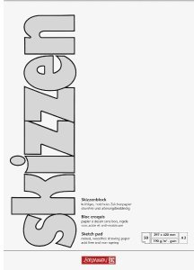 Brunnen 3 x Skizzenblock A3 190g/qm 50 Blatt