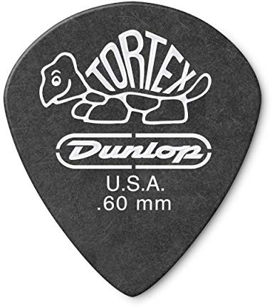 Jim Dunlop 482P.60 Tortex Jazz Player Pack - Pitch Black (Pack of 12)