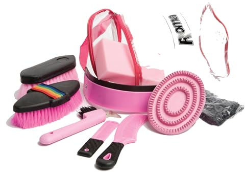 Roma Cylinder 9 Piece Grooming Kit, Pink