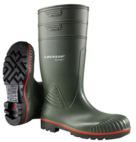 DUNLOP Protective Footwear, A442631, Acifort Heavy Duty Full Safety, Verde Foncé/Rouge, Taglia 48 EU