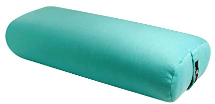 Hugger Mugger Standard Yoga Bolster – Aqua – Fester Kern mit weicher Oberfläche, rechteckige Form, restauratives Yoga, handgefertigt in den USA