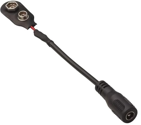 ROCKBOARD by Warwick Power Ace Cable - Effect Pedal Power Supply, 2.5mm x 5.5mm Barrel to 9V Battery Clip