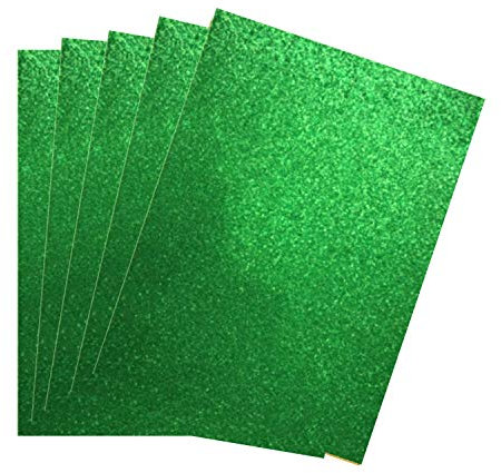 UIT 5 Bögen Glitzer-Moosgummi Farbe (grün)
