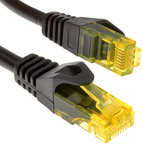 kenable CAT6 Ethernet Network Cable Gigabit Copper Patch Lead Snagless RJ45 1m Black