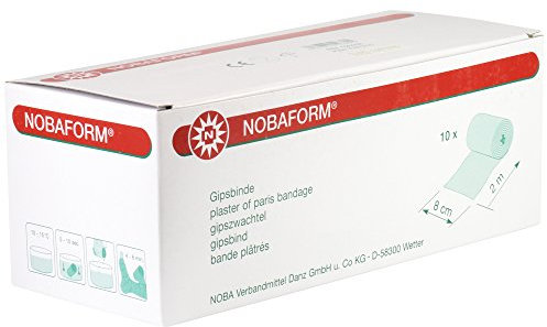NOBAFORM - Venda de yeso (2 m, 10 unidades, 8 cm)