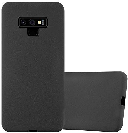 Cadorabo Hülle kompatibel mit Samsung Galaxy Note 9 Schutzhülle TPU Silikon Case Frost Design Slim Kratzfest Weiche Gummi mit Rundumschutz Case Hülle für Galaxy Note 9 in Schwarz