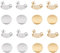 UNICRAFTALE 20 Stück 2 Farben Edelstahl Ohrstecker Gebogene Flache Runde DIY Ohrstecker Mit 3 mm Loch DIY Ohrring Komponenten 20 mm Durchmesser Ohrring Teile Für Die Schmuckherstellung, 0.8mm Stift
