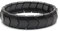 Power Ionics Schwarzes Turmalin-Armband mit 15mm Pfeilperlen & Edelstahl – Handgemachtes Chakra-Armband für Männer, 17,5-21 cm – Elastisches Armbänder mit Echten Steinen