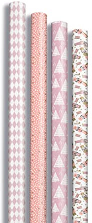 Clairefontaine 202041AMZC - Karton mit 12 Rollen Geschenkpapier Excellia 2mx0m70 80g, sortierte Motiven Ritournelle, 12 Rollen