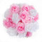 Kesote 50 pcs Künstliche Blumenköpfe Blütenköpfe Kunst Blumen Rosen Köpfe für Hochzeit Party Deko DIY (Ø 6cm, Weiß und Rosa)