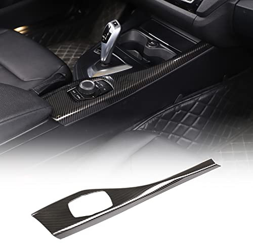 YUECHI ABS Carbon Fiber Texture Car Interior Center Console Multimedia Panel Cover Decorative Sticker für BMW 1er Serie F20 F21 2012-2018/2 Serie 2014-2019 Linkslenker