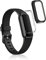 kwmobile 2X Schutzhülle kompatibel mit Fitbit Luxe Hülle - Fullbody Cover Set aus Silikon - Schwarz Transparent