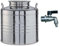 BELVIVERE Conteneur à bidon pour huile 50 l acier inoxydable 18/10 avec robinet