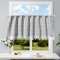 ArtisticHome Karierte Leinen Scheibengardinen,Landhaus Gardinen Kariert Gardinen Bistrogardine Küchenvorhänge Kurzvorhang Kurz Kleine Fenster Landhausstil Vintage,1Stück 140x80 cm