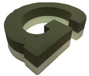 Seat Flor Steckschaum in Buchstabenform, A-Z (Höhe 25 cm) Steckschaum für Blumenschmuck (Buchstabe G)