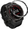 Edelstahl-Uhrenblende für Garmin Fenix 7 x Lünettenring, Anti-Kratz- und Kollisionsschutz, Lünette (schwarz)