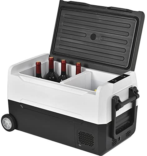 ZWJABYY Nevera PortáTil EléCtrica De 31.5 litros,Nevera para Coche,12/24V Y 100-240V para Coche,CamióN O Furgoneta Camper,Mini Nevera con Control App,Led Touch Control