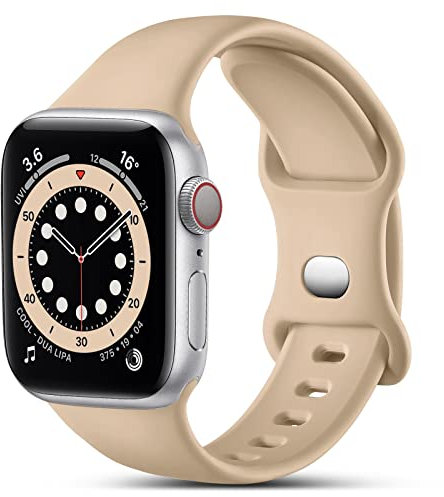 CeMiKa Compatible con Apple Watch Correa 38mm 40mm 41mm 42mm 44mm 45mm 46mm 49mm, Deportivas Silicona Repuesto Correas para iWatch SE SE3 Series 11 10 9 8 7 6 5 4 3 2 1, 38mm/40mm/41mm-M/L, Piedra