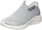 Skechers Women's Ultra Flex 3.0 Smooth Step Sneaker, Light Grey Knit Jersey Trim, 6 UK