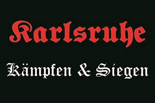 U24 Aufkleber Karlsruhe Kämpfen & Siegen Flagge Fahne 8 x 5 cm Autoaufkleber Sticker