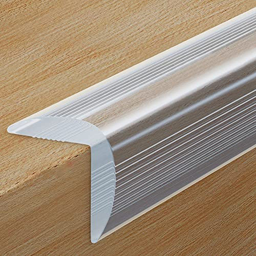Baguette d’angle/ Protection d'angle Armoires Auto-adhésives Garde De Coin, Plastique Transparent Coin Trim Bed Garage Comptoir Extérieur, 2x2x50cm / 60cm / 70cm / 80cm / 90cm / 100cm / 110cm / 120cm