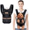 Lekereise Hundetragerucksack für kleine, mittelgroße Hunde, Katzen, Welpen, verstellbare Haustier-Front, Katze, Hundetragerucksack, Reisetasche, Beine aus, einfache Passform, klein, schwarz