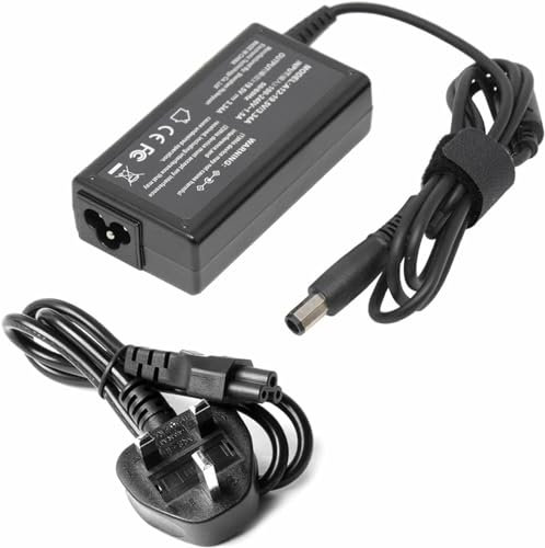 TJ Inspirations Dell Inspiron 1318 1545 1546 1557 1750 Adapter Charger PA21 PA-21 19V 3.34A Hex Tip Laptop Power Supply - Genuine Replacement - UK Plug - Fast Charging