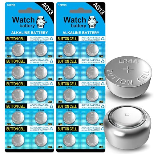 SJ 20Pcs LR44 AG13 357 303 SR44 A76 Battery 1.5V Button Coin Cell Batteries for small electronics