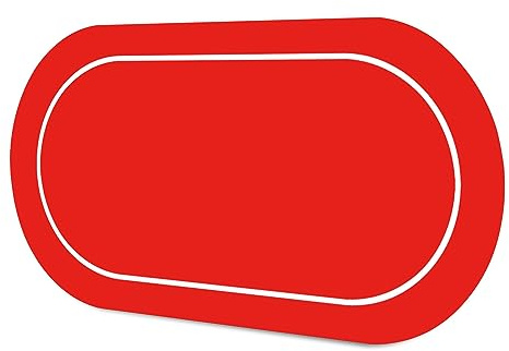 LaiEr Pokermatte10 Spieler Texas Hold'em Gummimatte Pokeroberseite Matte für Tabelle Faltbare bewegliche Pokertischanordnung für Pokerspiele Blackjack Kasino,(180*90*0.2cm,Rot)