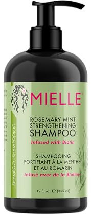Mielle Rosemary Mint Strengthening Shampoo Infused with Biotin, Cleanses and Helps Strengthen Weak and Brittle Hair, 355 ml (Pack of 1)