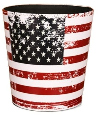 DEEDAV Cubo de Basura Cubo De Basura Estilo Europeo Retro PU Cuero Papelera Papelera Papelera Cubo De Basura para Cocina y Hogar (Color : E, Size : 25 * 26.5cm)