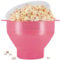The Original Korcci Microwaveable Silicone Popcorn Popper, Microwave Popcorn Popper, Collapsible Microwave Popcorn Maker Bowl, No Oil Required, Use In Microwave, Dishwasher Safe (Pink)
